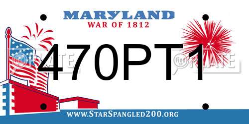 470PT1 Maryland License Plate