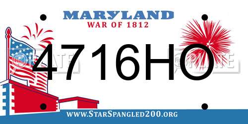 4716HO Maryland License Plate