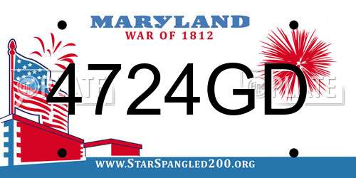 4724GD Maryland License Plate