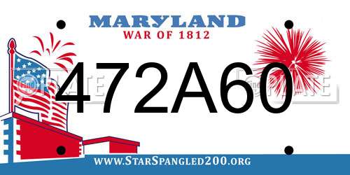 472A60 Maryland License Plate