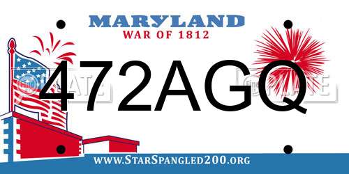 472AGQ Maryland License Plate