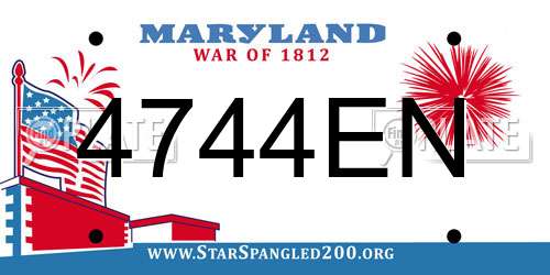 4744EN Maryland License Plate