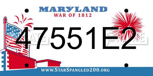47551E2 Maryland License Plate