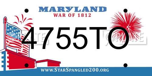 4755TO Maryland License Plate