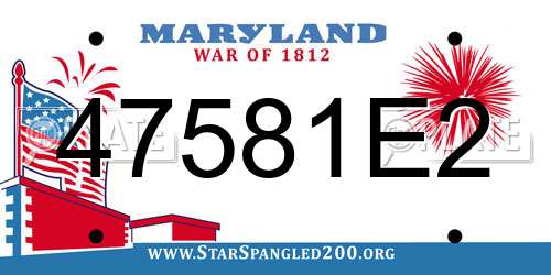 47581E2 Maryland License Plate