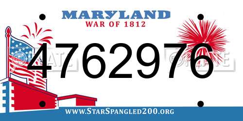 4762976 Maryland License Plate