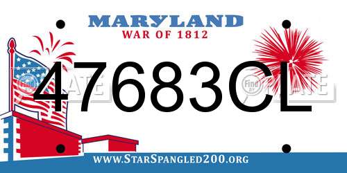 47683CL Maryland License Plate