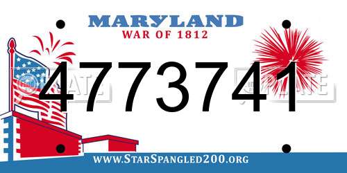 4773741 Maryland License Plate