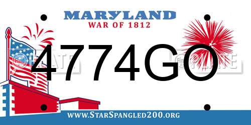 4774GO Maryland License Plate