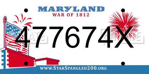 477674X Maryland License Plate