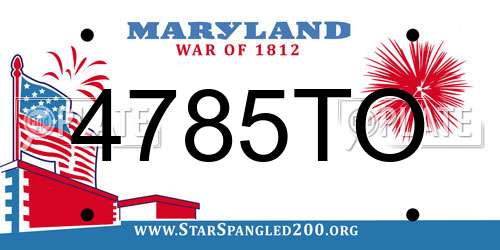 4785TO Maryland License Plate