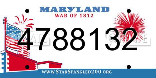 4788132 Maryland License Plate