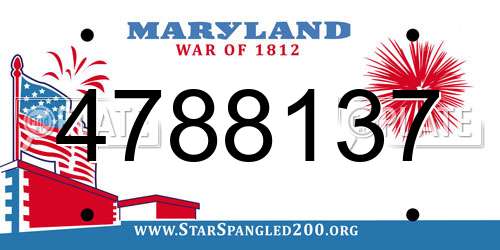 4788137 Maryland License Plate