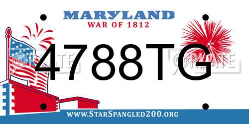 4788TG Maryland License Plate