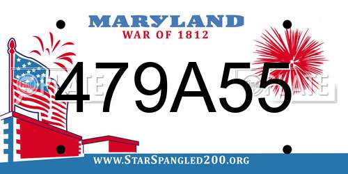 479A55 Maryland License Plate