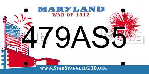 479AS5 Maryland License Plate