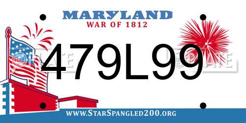 479L99 Maryland License Plate