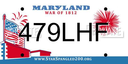 479LHF Maryland License Plate