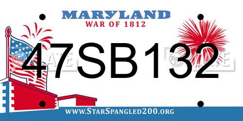47SB132 Maryland License Plate
