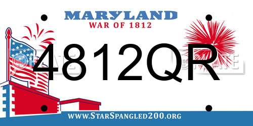 4812QR Maryland License Plate