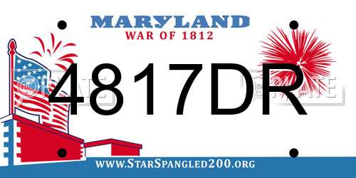 4817DR Maryland License Plate