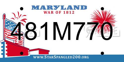 481M770 Maryland License Plate