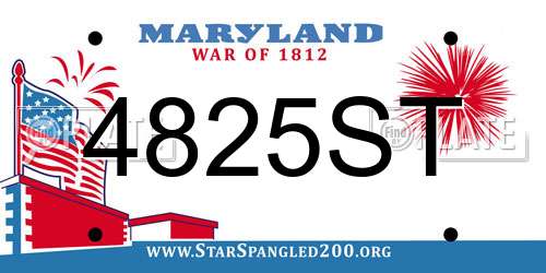 4825ST Maryland License Plate