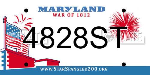4828ST Maryland License Plate