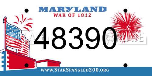 48390 Maryland License Plate