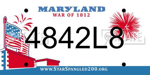 4842L8 Maryland License Plate