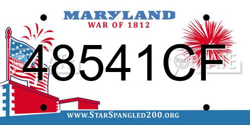 48541CF Maryland License Plate