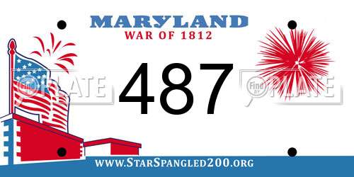 487 Maryland License Plate
