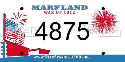 4875 Maryland License Plate