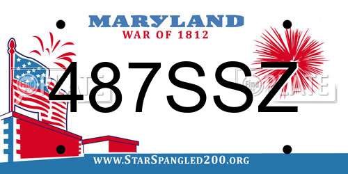 487SSZ Maryland License Plate