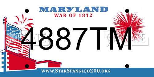 4887TM Maryland License Plate