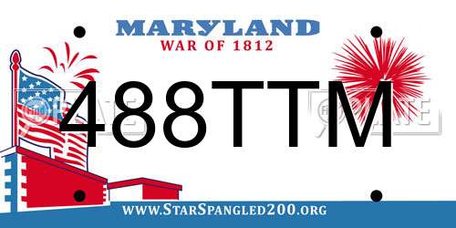 488TTM Maryland License Plate