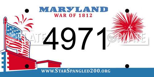 4971 Maryland License Plate