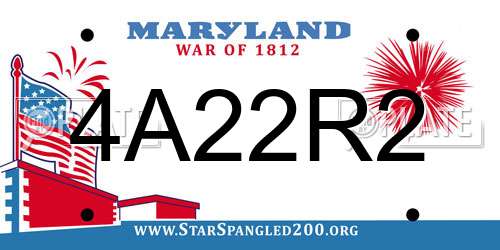 4A22R2 Maryland License Plate