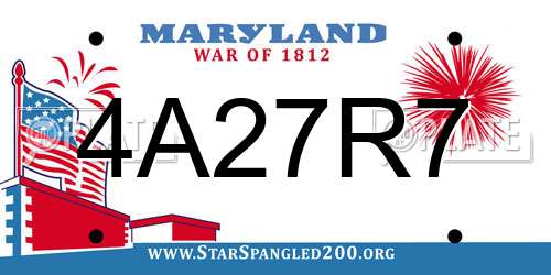 4A27R7 Maryland License Plate