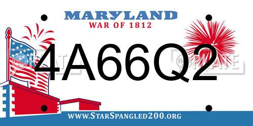 4A66Q2 Maryland License Plate
