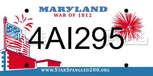 4AI295 Maryland License Plate