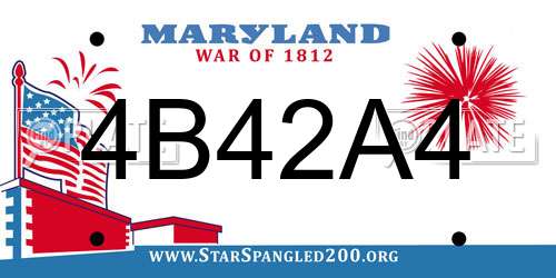 4B42A4 Maryland License Plate