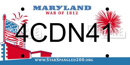 4CDN41 Maryland License Plate
