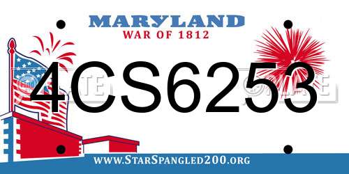 4CS6253 Maryland License Plate