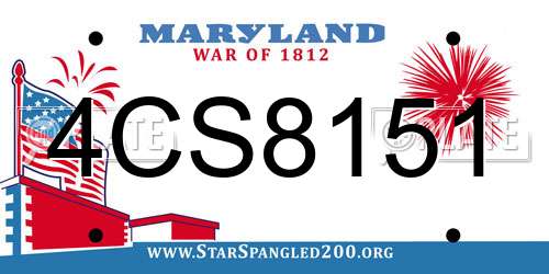 4CS8151 Maryland License Plate