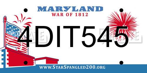 4DIT545 Maryland License Plate