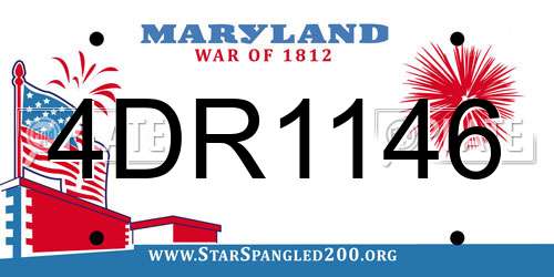 4DR1146 Maryland License Plate