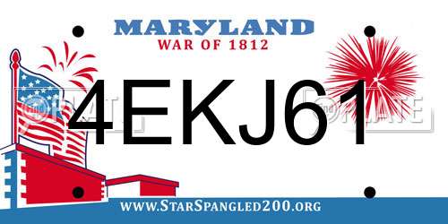 4EKJ61 Maryland License Plate