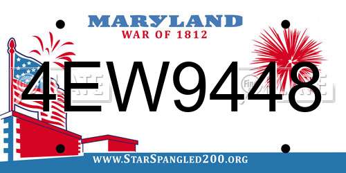 4EW9448 Maryland License Plate