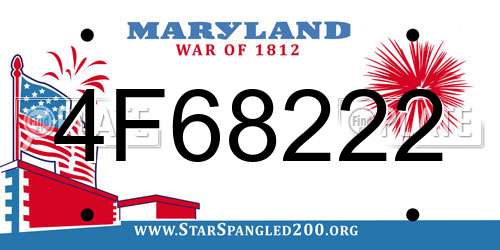 4F68222 Maryland License Plate